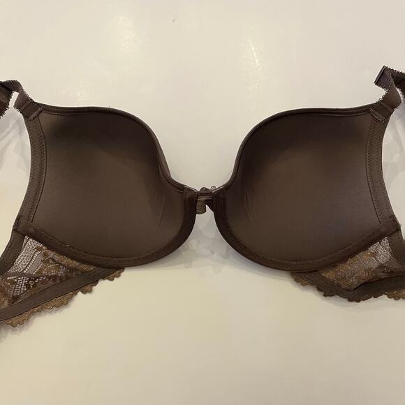 Wacoal Embrace Lace Push Up Bra 858191 Size 34D Lot of 2 Bundle Nude Cappuccino - Picture 13 of 15